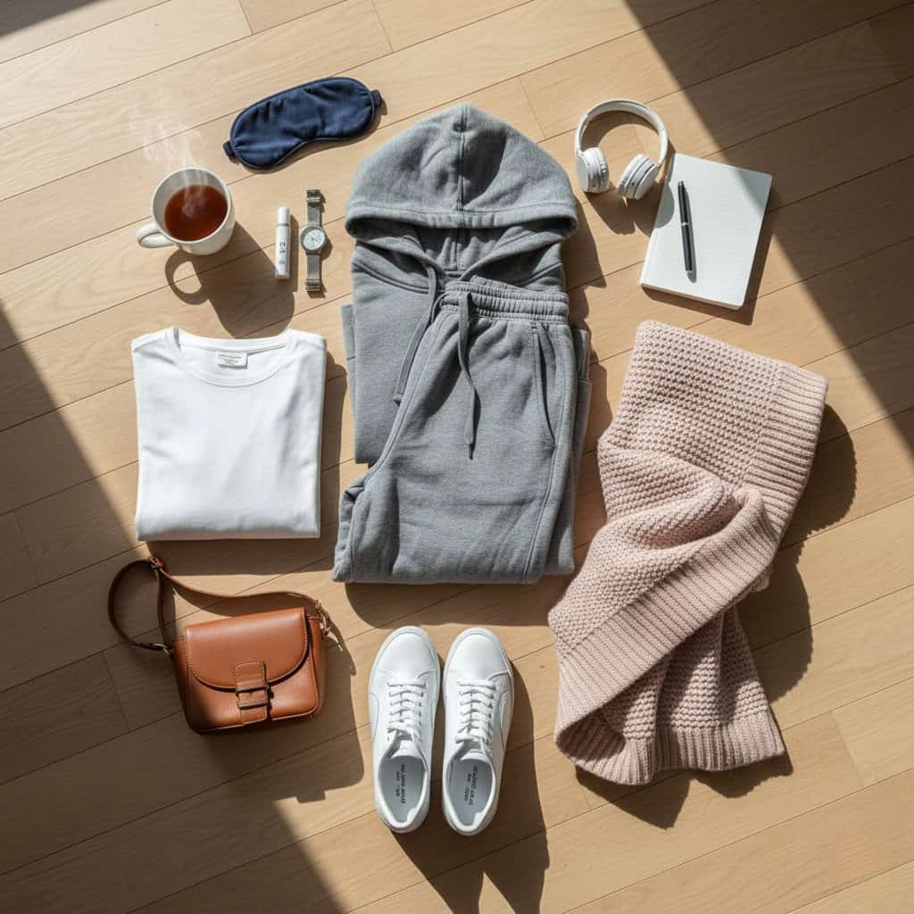 Propozycja ubioru do samolotu